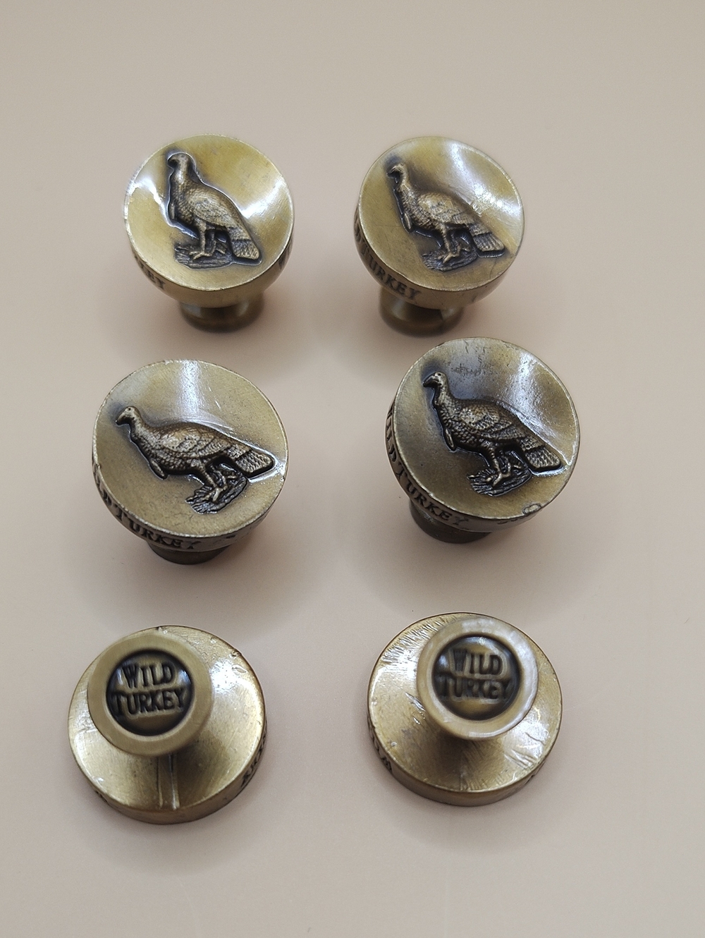 Wild Turkey Bourbon Cufflinks, Featuring an Embossed Wild Turkey Design, Set / 2